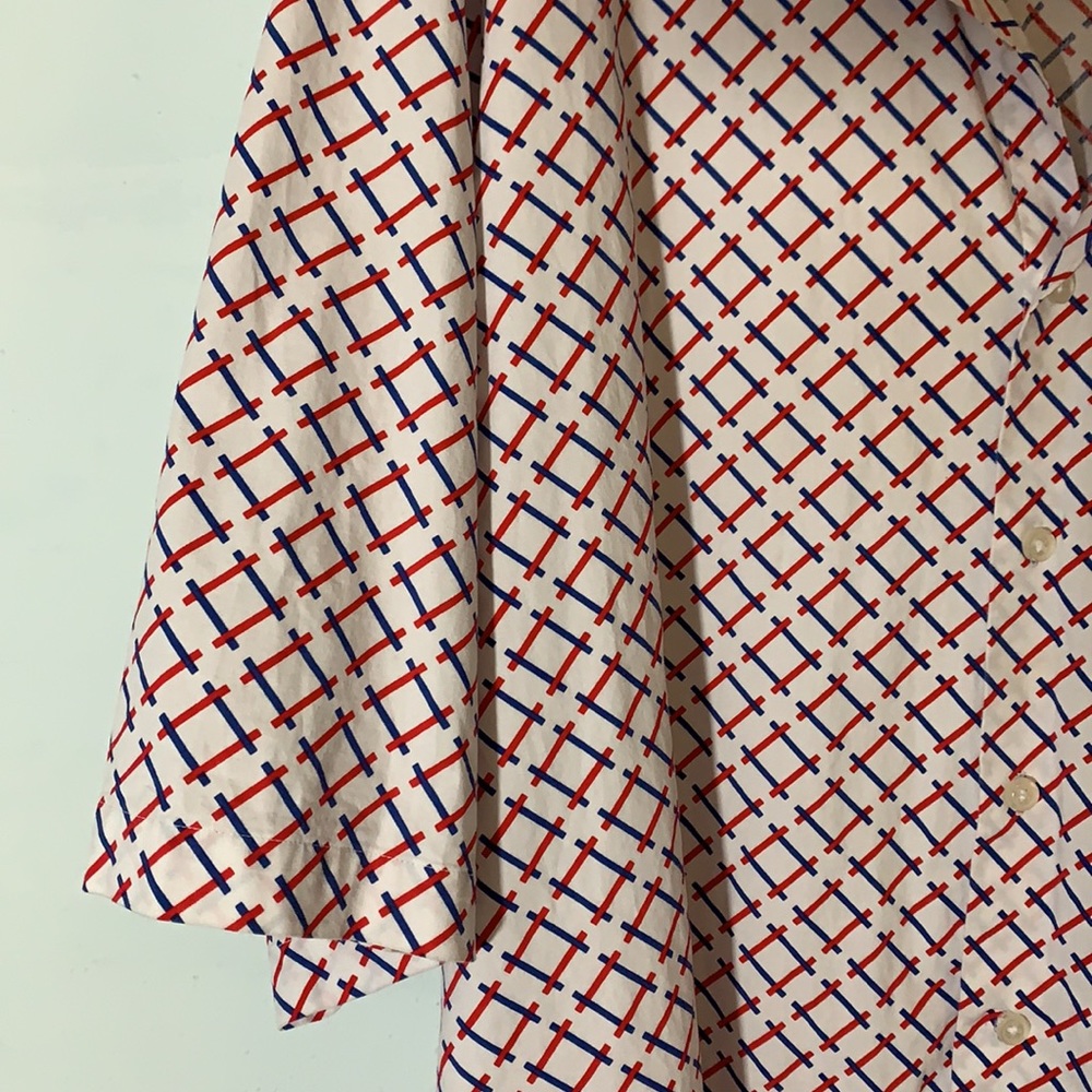Euc Paulo Solari R-W-B S/S Button Down 4x - image 4